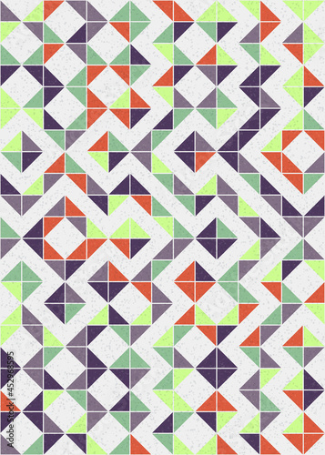 Abstract Geometric Pattern generative computational art illustration