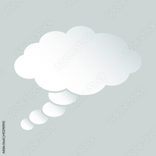 Thought bubbles on a gray background. EPS 10 vector file.