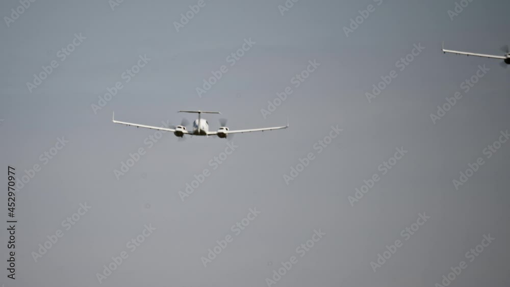An army reconnaissance plane flies in the sky. Military equipment flies. An army reconnaissance plane flies in the sky. Military equipment flies.