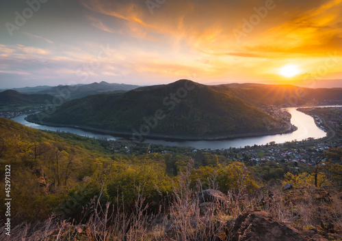 sunset in the mountains