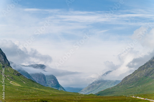 Scottish mountains in summer time