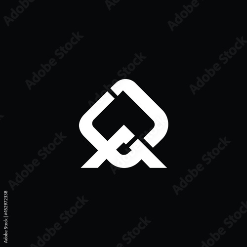 Abstract creative alphabet letter icon logo AQ or QA