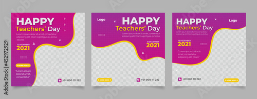gradient teachers' day instagram posts collection