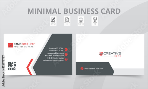 Creative modern business card template designs for company branding name card. Luxury double-sided flat and minimal business cards and personal visiting card print templates trendy vector.