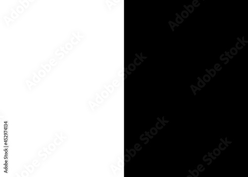 Obraz na plátně Two opposite panels, white against black, ready for any dichotomy you want to push over them