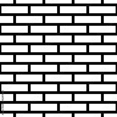 Seamless brickwall pattern. Bricks cladding wall. Walling wallpaper. Geometric ornament. Grid background. Geometrical backdrop. Mosaic motif. Digital paper, textile print, web design. Vector artwork.