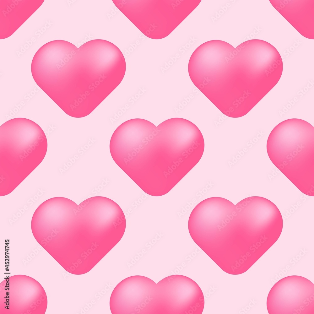 Heart seamless pattern. Valentine's Day. Vector background.