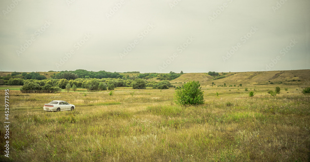 summer landscape in the wild Russian hinterland