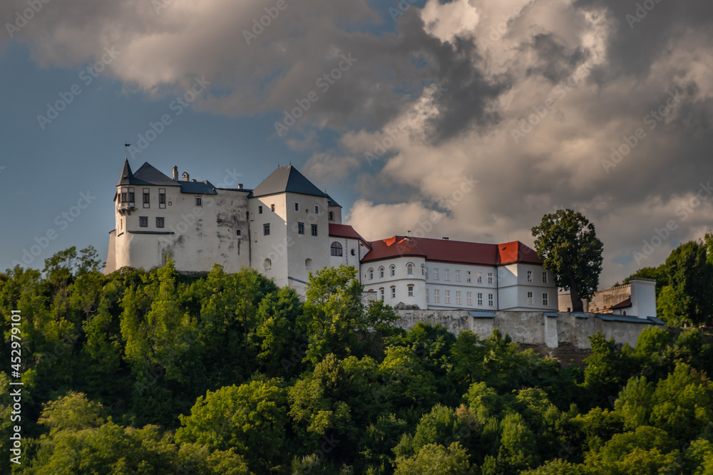 Castle in central Slovakia near Banska Bystrica city in summer day