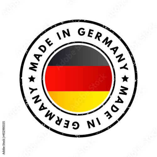 Free Download Made in Germany text emblem badge, concept background - GFXLoad