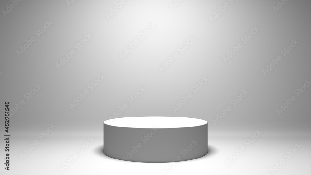 Blank gradient background with product display. White backdrop or empty studio with room floor podium. 3D rendering. Blank gradient background with product display. White backdrop or empty studio with room floor podium. 3D rendering.