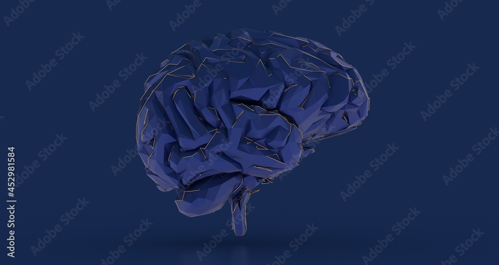 Artificial intelligence. Technology web background. Virtual concept brain 3d Artificial intelligence. Technology web background. Virtual concept brain 3d