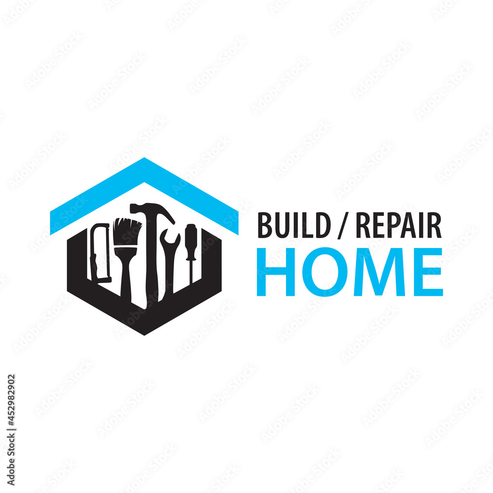 vector logo of a house construction company Stock Vector Adobe Stock