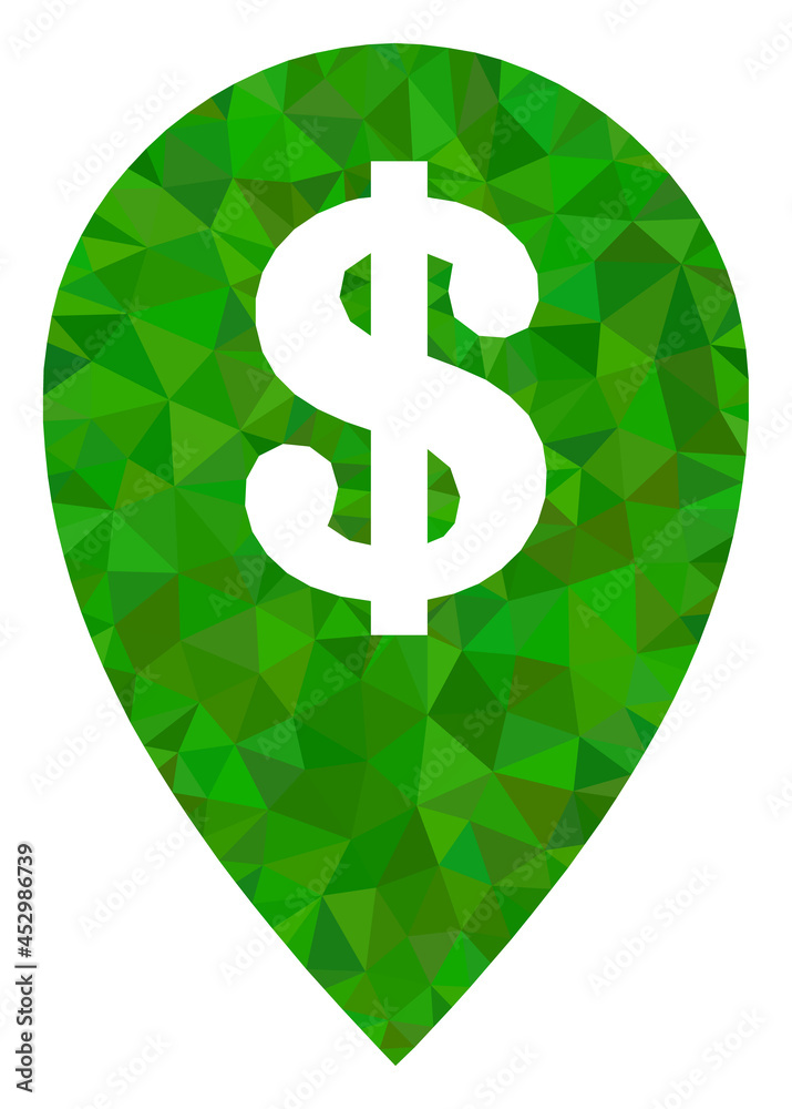 Low-poly bank map marker designed with chaotic filled triangles. Triangle bank map marker polygonal 2d illustration. Bank Map Marker icon is filled with triangles. Low-poly bank map marker designed with chaotic filled triangles. Triangle bank map marker polygonal 2d illustration. Bank Map Marker icon is filled with triangles.