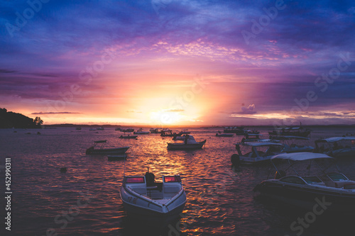 sunset over the sea © Adryan