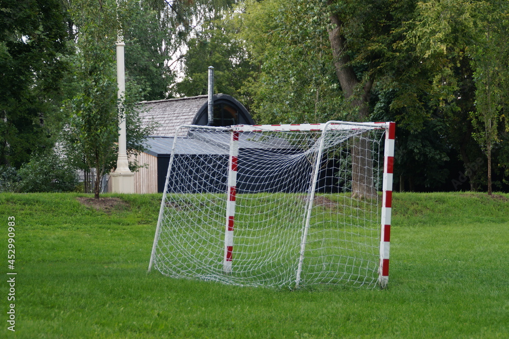 Fototapeta premium football gates on the field
