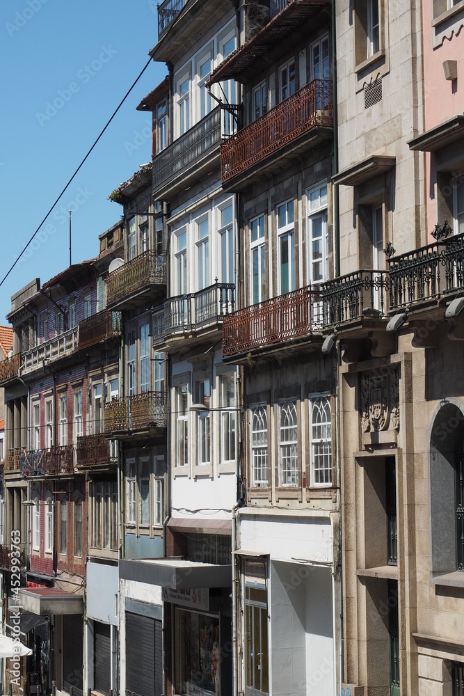 Buildings in the street Rua de 31 de Janeiro 37 in Porto