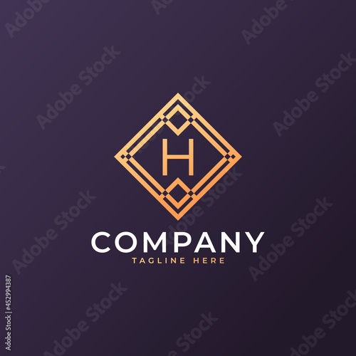 Law Firm Letter H Logo Design Template Element