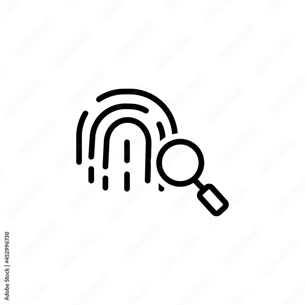 Biometric identification scan icon vector Biometric identification scan icon vector