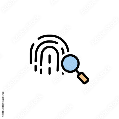 Biometric identification scan icon vector