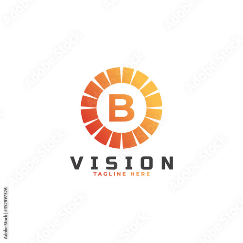 vision Initial Letter B Logo Design Template Element