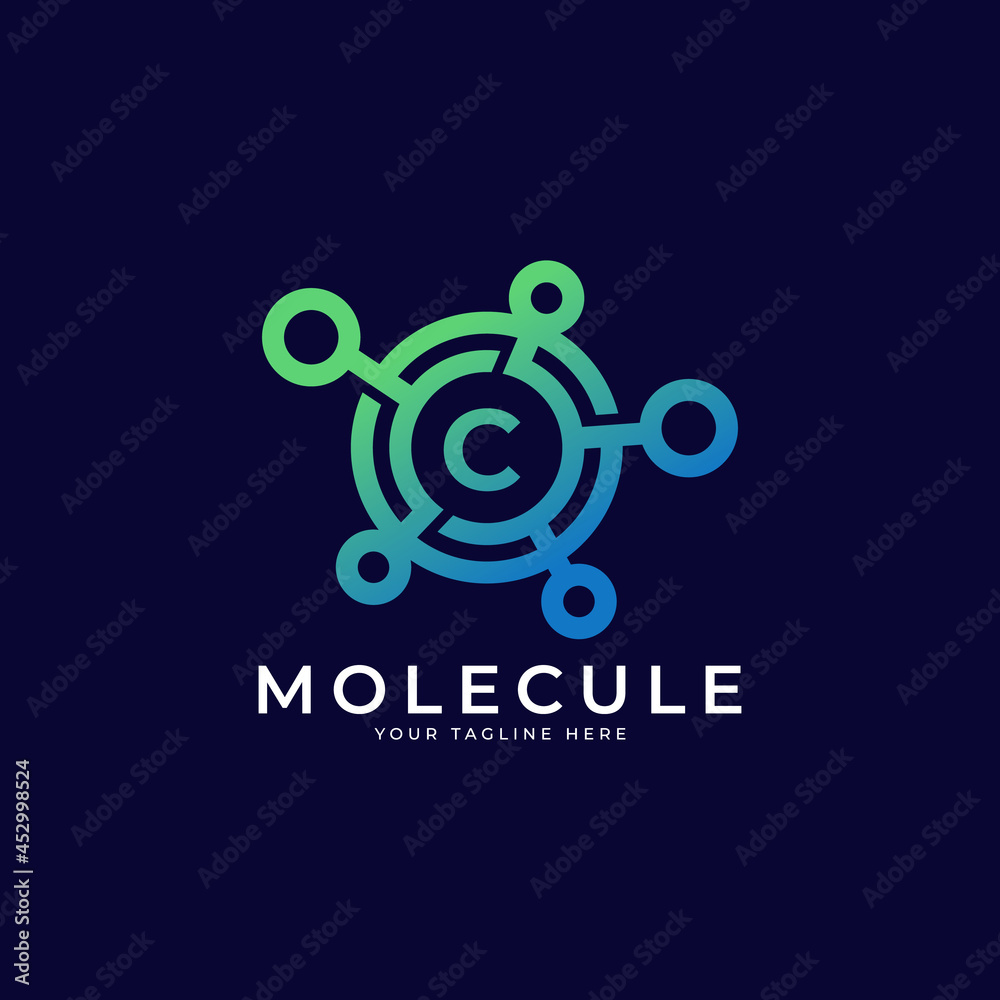 Medical Logo. Initial Letter C Molecule Logo Design Template Element. Medical Logo. Initial Letter C Molecule Logo Design Template Element.
