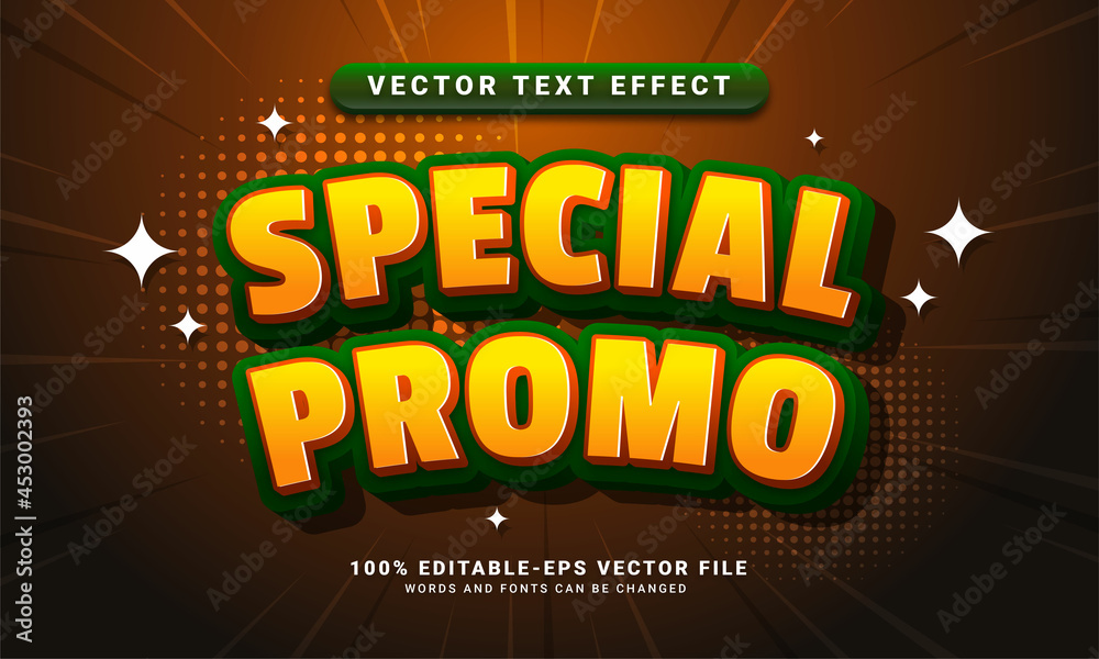 Special promo editable text style effect themed sales promotion