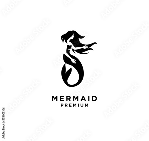 Mermaid logo icon design illustration