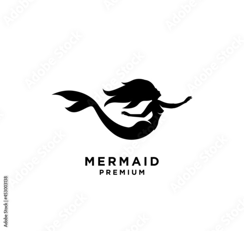 Mermaid logo icon design illustration