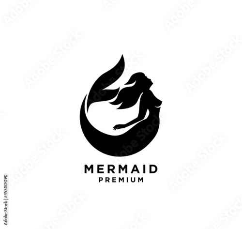 Mermaid logo icon design illustration
