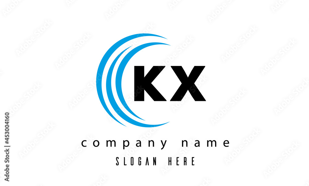 technology KX latter logo vector