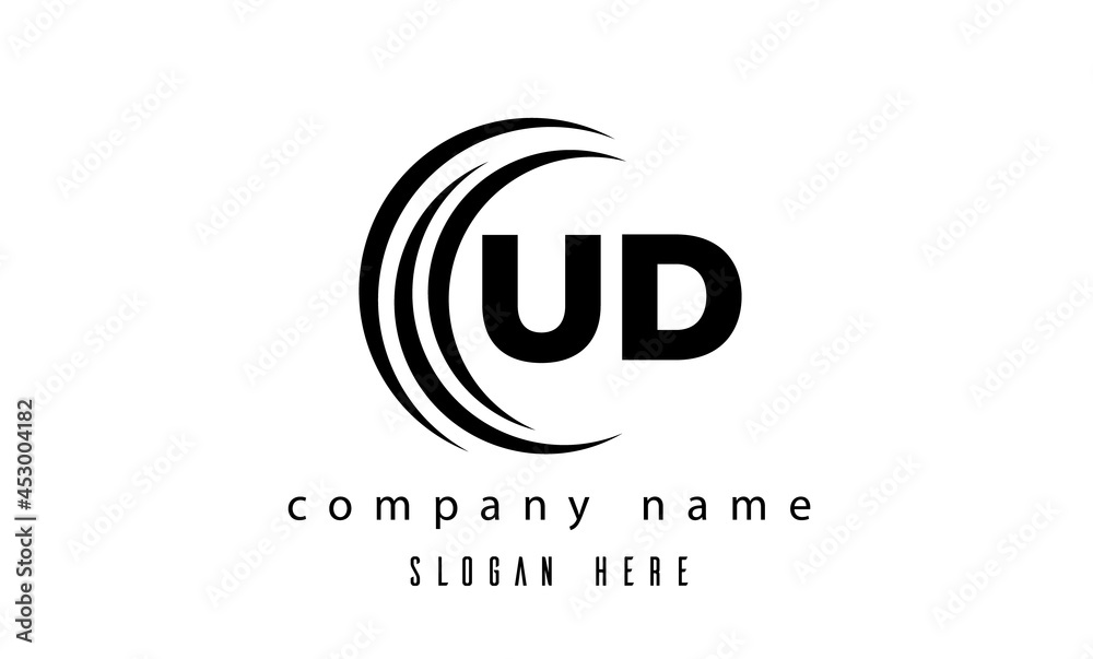 technology UD latter logo vector technology UD latter logo vector