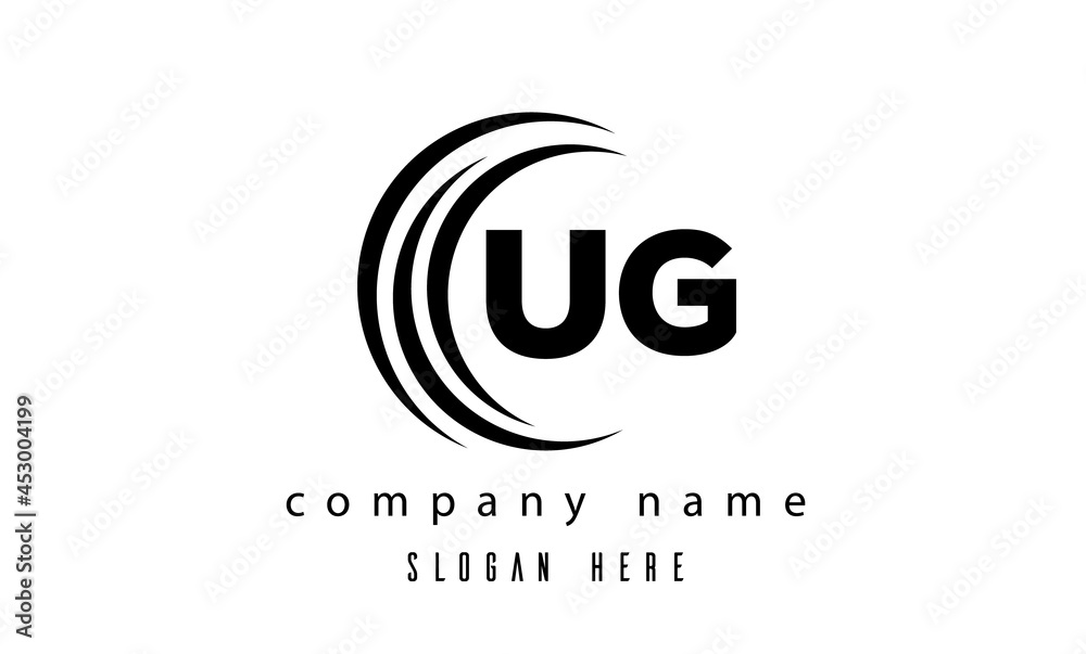 technology UG latter logo vector technology UG latter logo vector