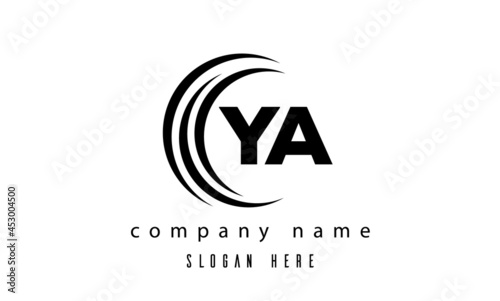 technology YA latter logo vector