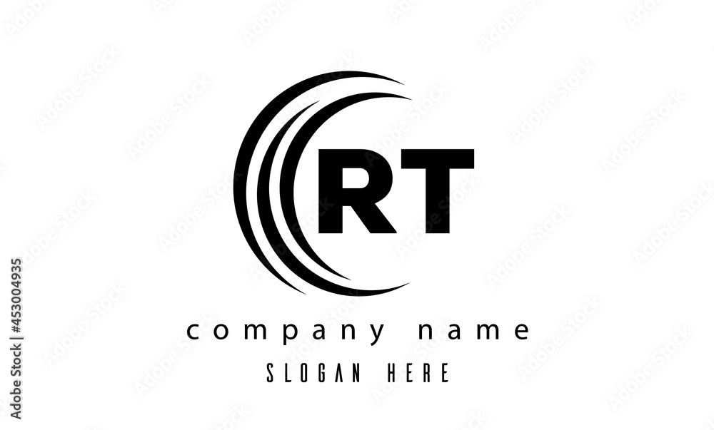 RT technology latter logo vector