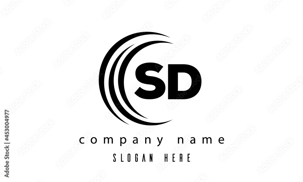 SD technology latter logo vector