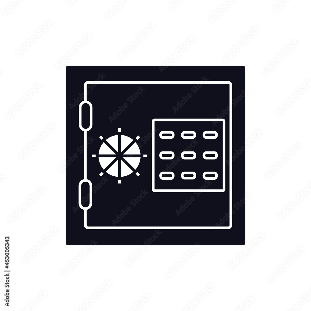 Bank vault icons symbol vector elements for infographic web Bank vault icons symbol vector elements for infographic web