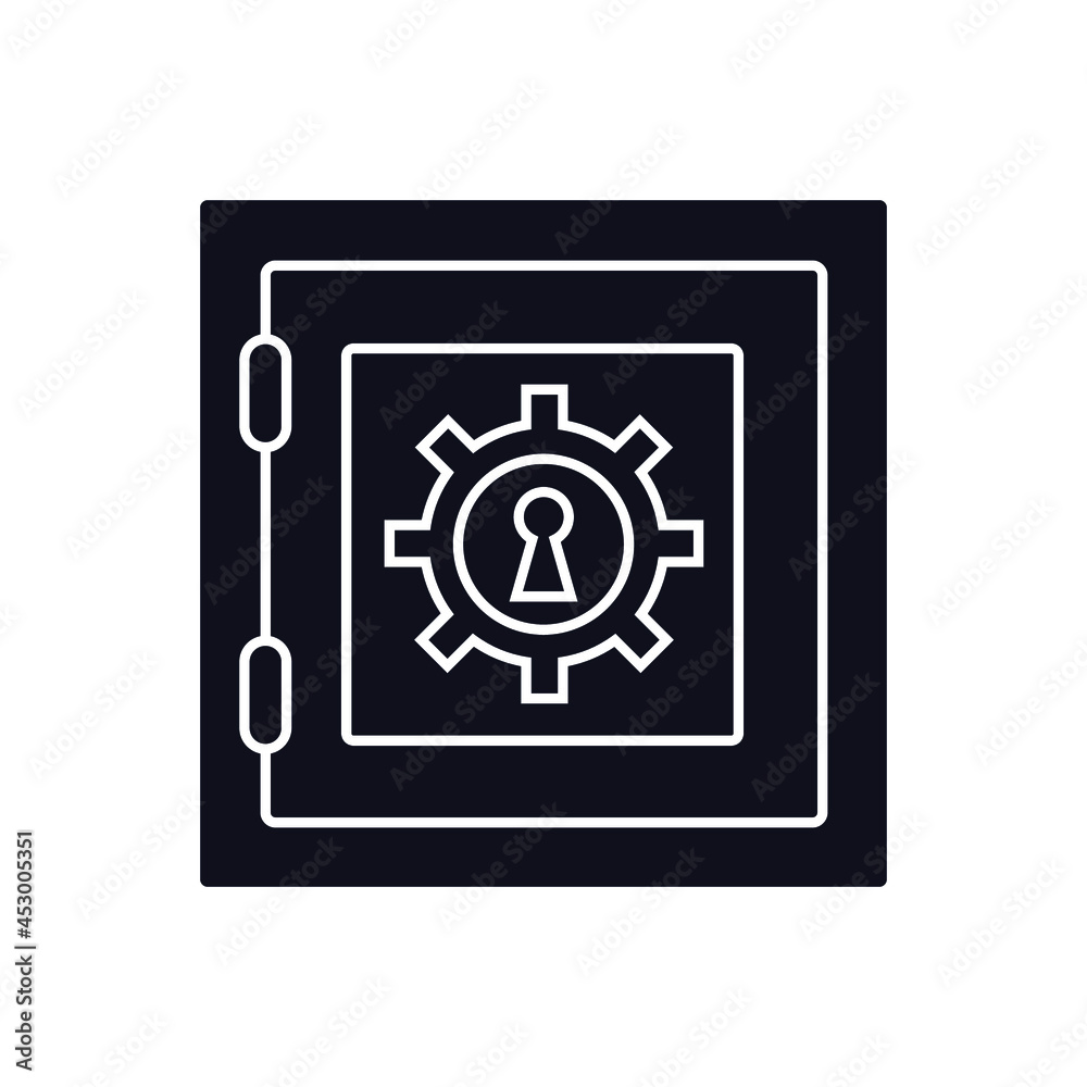Bank vault icons symbol vector elements for infographic web Bank vault icons symbol vector elements for infographic web