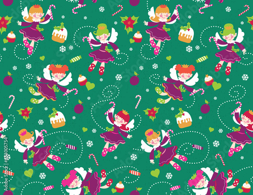 A fun, girly Christmas pattern featuring the Sugar Plum Fairies. These lovely fairy princesses will dance into the hearts of young girls during the holiday season.