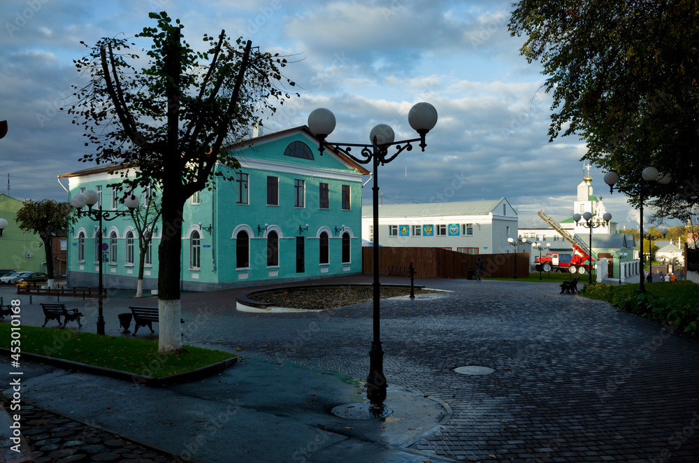 Vladimir, Russia - October 07, 2017: Building on the historic city street