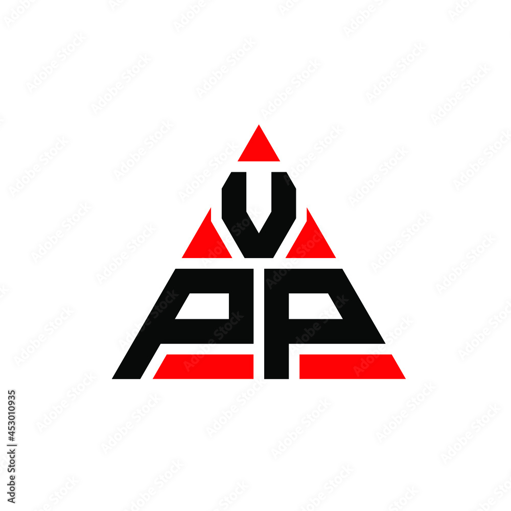 VPP triangle letter logo design with triangle shape. VPP triangle logo ...