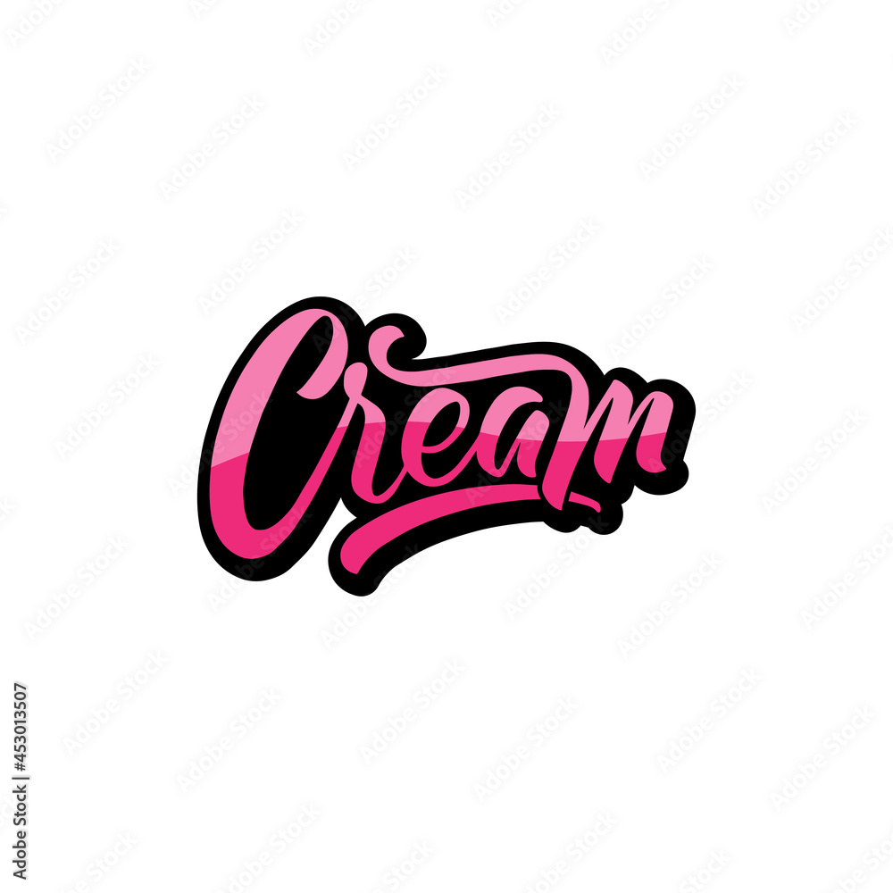 lettering cream font logo simple unique lettering cream font logo simple unique