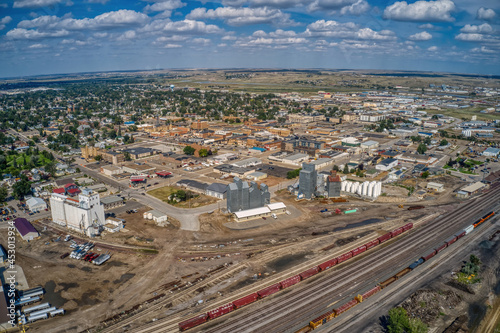 Aerial View of Williston in the Bakken Oil Fields of North Dakota