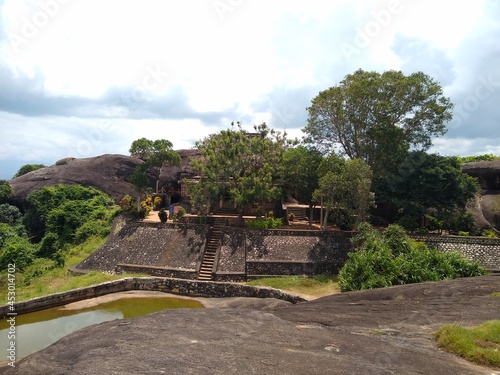 Chitharal Rock Jain Temple (Malaikovil) Jain monument in Vellamcode, Tamil Nadu, historic monuments established on 9th century photo