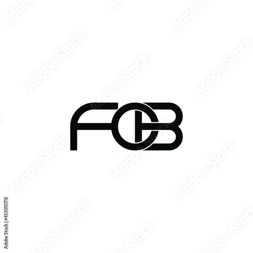 fob initial letter monogram logo design