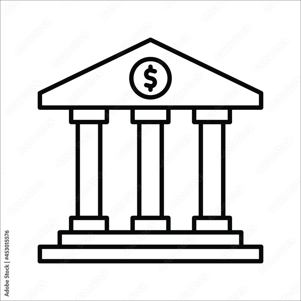 Bank vector Icon. Business centre vector illustration on white background. color editable eps 10 Bank vector Icon. Business centre vector illustration on white background. color editable eps 10