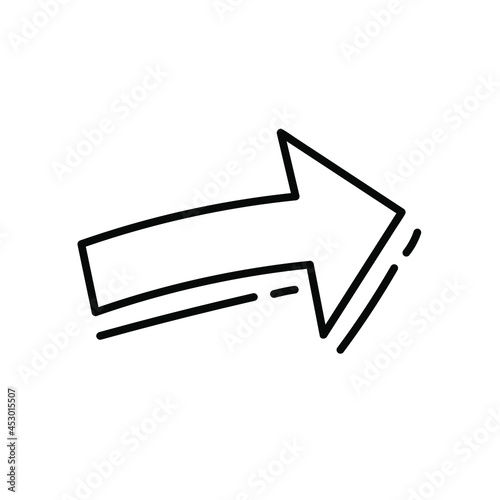 doodle arrow vector