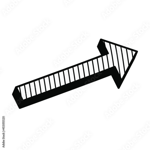crossline black and white arrow vector