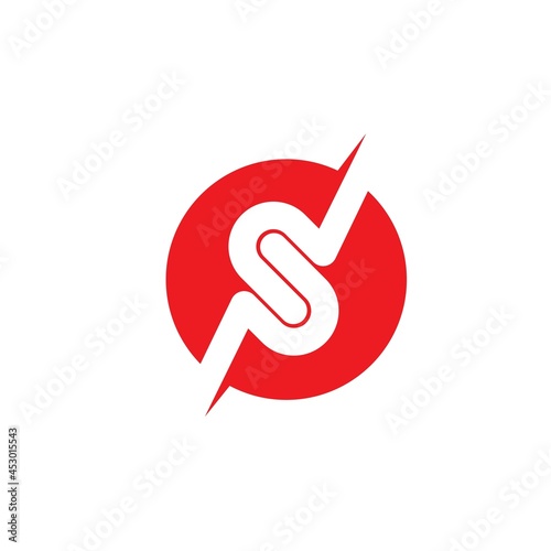 dp or s  letter circle  icon illustration vector concept design