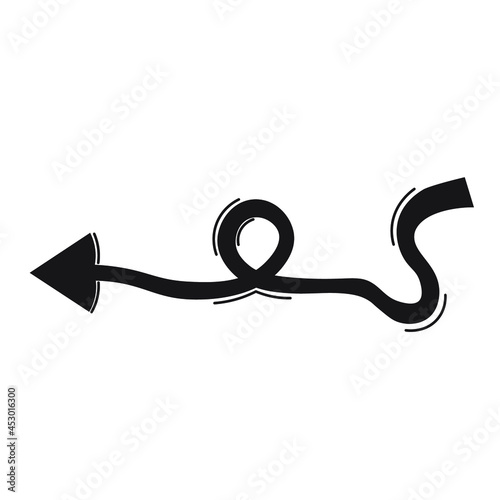 Spiral arrow vector direction